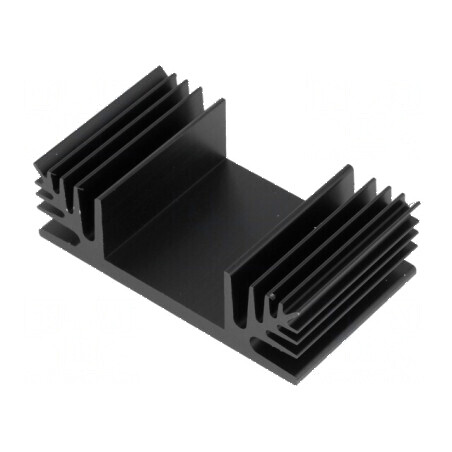 Radiator extrudat TO3 negru 37,5mm x 65mm x 20mm 3K/W | Electronic-mag.ro | Componente Electronice