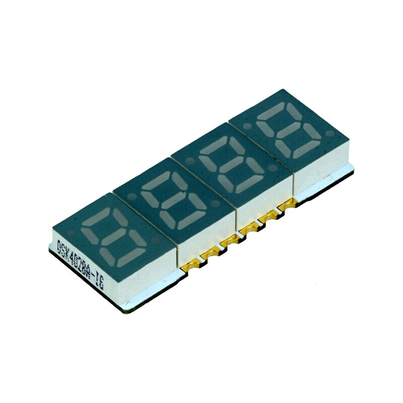 Afișaj LED 7 segmente 7mm roșu 4 caractere 0,28 2÷10mcd | Electronic-mag.ro | Componente Electronice