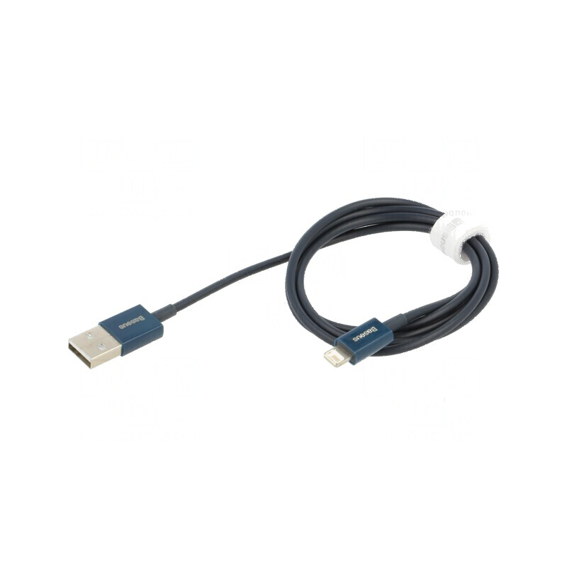 Cablu Apple Lightning - USB A 1m Albastru Textil | Electronic-mag.ro | Componente Electronice Cablu Apple Lightning - USB A 1m Albastru Textil | Electronic-mag.ro | Componente Electronice