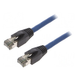 Cabluri patch S/FTP Cat 8.1 0,5m LSZH albastru 26AWG | Electronic-mag.ro | Componente Electronice