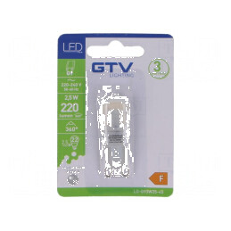 Lampă LED G9 2,5W 4000K 220lm 230VAC 360° | Electronic-mag.ro | Componente Electronice