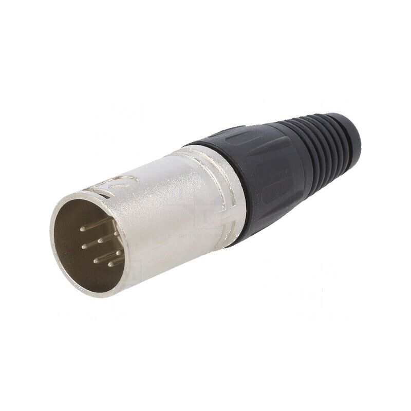 Conector XLR mufă tată PIN 7 drept pe cablu lipire argintat | Electronic-mag.ro | Componente Electronice Conector XLR mufă tată PIN 7 drept pe cablu lipire argintat | Electronic-mag.ro | Componente Electronice