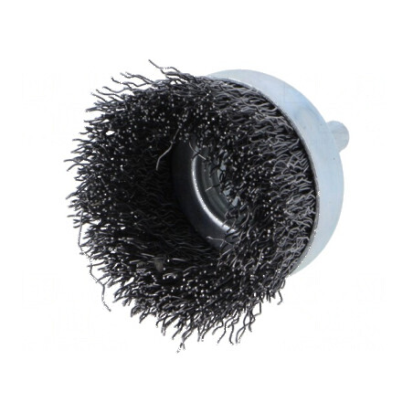 Perie cu cupă 50mm, montare: tijă 6mm | Electronic-mag.ro | Componente Electronice