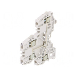 Termostat îmbinare șine 0,2-4mm² 4 borne gri 5,2mm | Electronic-mag.ro | Componente Electronice