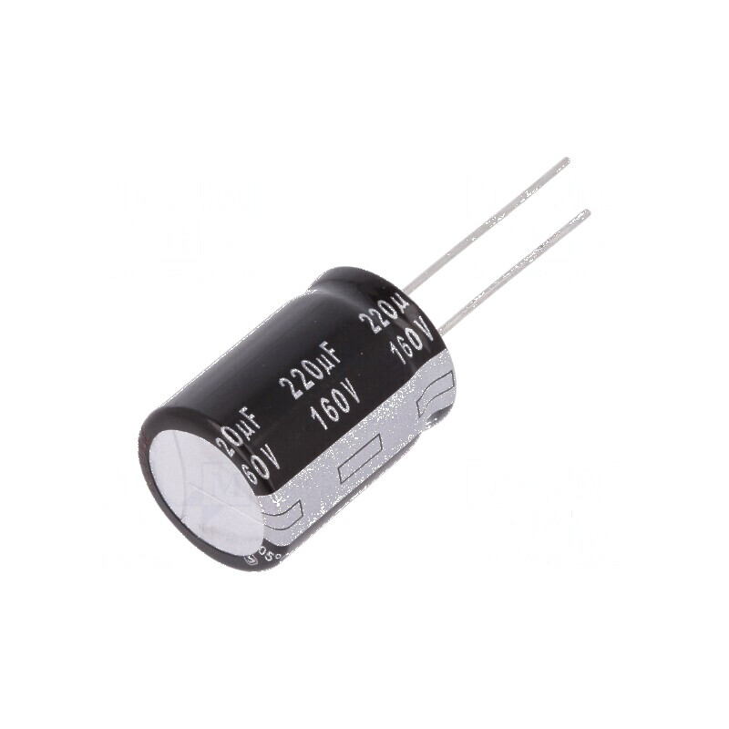 Condensator electrolitic THT 220uF 160VDC Ø18x25mm ±20% | Electronic-mag.ro | Componente Electronice Condensator electrolitic THT 220uF 160VDC Ø18x25mm ±20% | Electronic-mag.ro | Componente Electronice