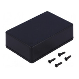 Carcasă universală ABS neagră 56mm x 85mm x 21mm 1591XXS | Electronic-mag.ro | Componente Electronice
