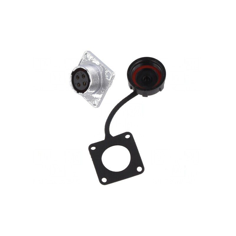 Soclu WF16 mamă PIN 4 IP67 15A 500V aurit pentru lipire 2mm2 14AWG | Electronic-mag.ro | Componente Electronice