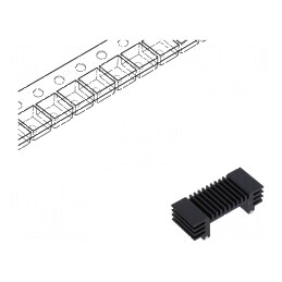 Radiator extrudat TO268 negru 12,7mm x 30,9mm x 10,2mm | Electronic-mag.ro | Componente Electronice