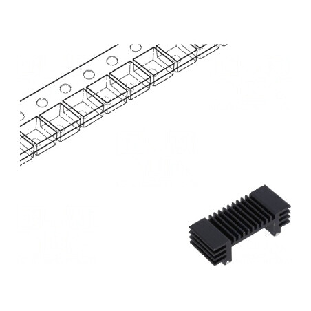 Radiator extrudat TO268 negru 12,7mm x 30,9mm x 10,2mm | Electronic-mag.ro | Componente Electronice