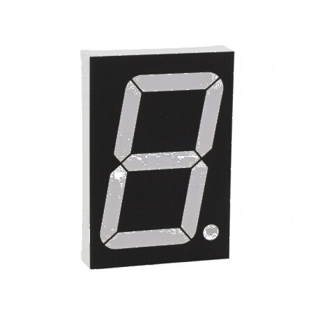 Afișaj LED 7 segmente 56mm roșu 100mcd | Electronic-mag.ro | Componente Electronice