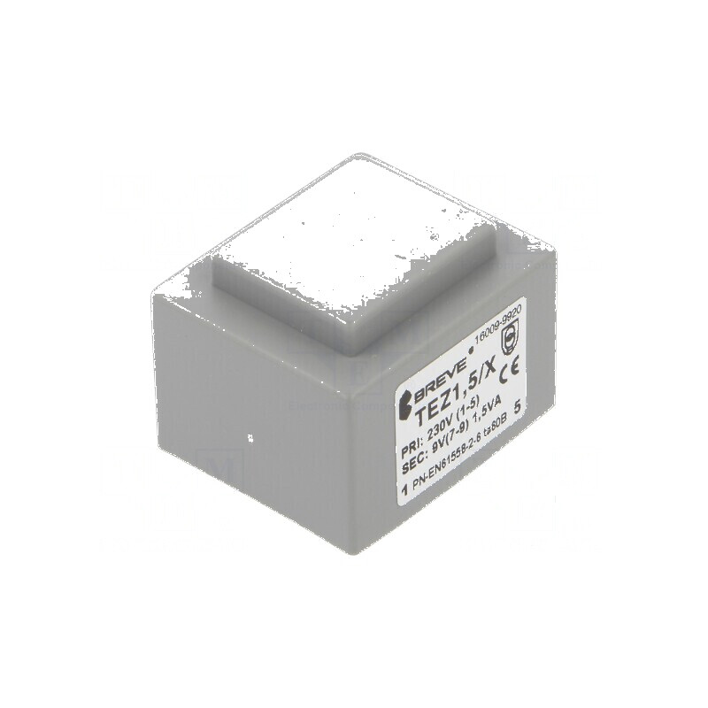 Transformator încapsulat 1,5VA 230VAC 9V 167mA PCB IP00 | Electronic-mag.ro | Componente Electronice Transformator încapsulat 1,5VA 230VAC 9V 167mA PCB IP00 | Electronic-mag.ro | Componente Electronice