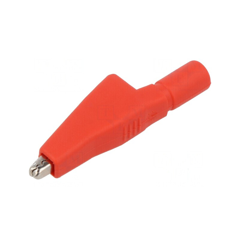 Bornă crocodil 10A roșie pentru cabluri max. 7,9mm | Electronic-mag.ro | Componente Electronice Bornă crocodil 10A roșie pentru cabluri max. 7,9mm | Electronic-mag.ro | Componente Electronice