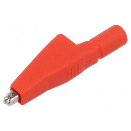 Bornă crocodil 10A roșie pentru cabluri max. 7,9mm | Electronic-mag.ro | Componente Electronice