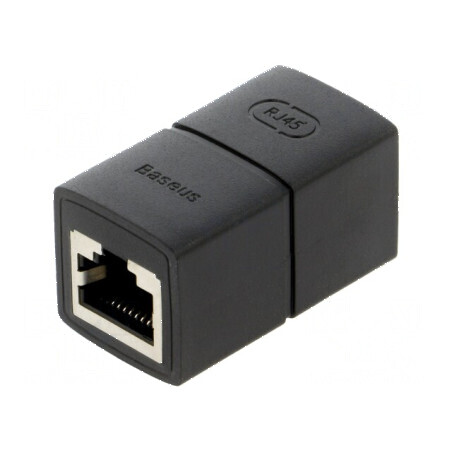 Cuplor RJ45 negru 1:1 soclu dublu | Electronic-mag.ro | Componente Electronice