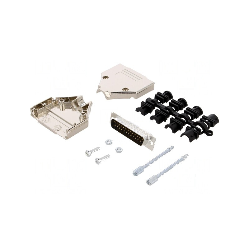 Mufă D-Sub 25 PIN tată drept pentru lipire pe cablu - Kit complet | Electronic-mag.ro | Componente Electronice Mufă D-Sub 25 PIN tată drept pentru lipire pe cablu - Kit complet | Electronic-mag.ro | Componente Electronice