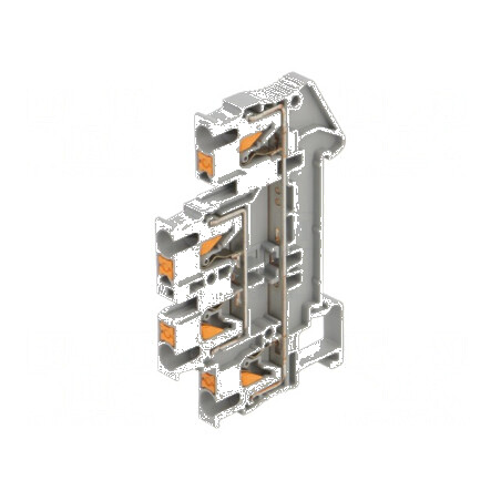 Term. îmbinare şine 0,14-4mm² 2 piste 4 borne gri push-in | Electronic-mag.ro | Componente Electronice