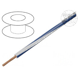 Cablu H07V2-K 4mm2 12AWG PVC alb-albastru închis | Electronic-mag.ro | Componente Electronice
