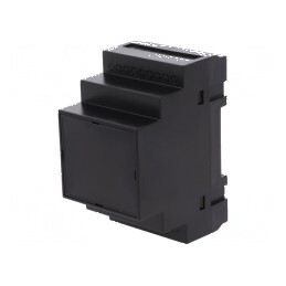 Carcasă ABS neagră pentru şină DIN 90mm x 52mm x 65mm | Electronic-mag.ro | Componente Electronice