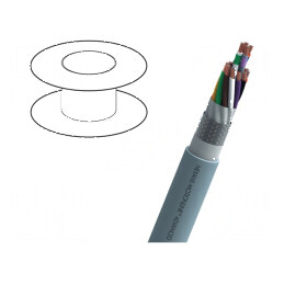 Cablu MOTIONLINE® ADVANCED 8x0,34mm2 PVC gri 300V - Cablu electric de conexiune | Electronic-mag.ro | Componente Electronice