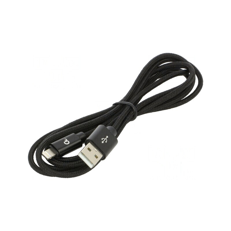 Cablu USB 2.0 Apple Lightning - USB A 1,8m negru | Electronic-mag.ro | Componente Electronice Cablu USB 2.0 Apple Lightning - USB A 1,8m negru | Electronic-mag.ro | Componente Electronice