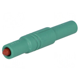 Conector banană 4mm 24A 1kVDC verde cu izolație | Electronic-mag.ro | Componente Electronice