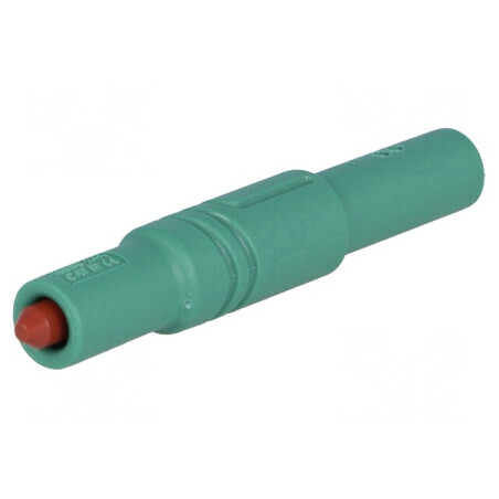 Conector banană 4mm 24A 1kVDC verde cu izolație | Electronic-mag.ro | Componente Electronice