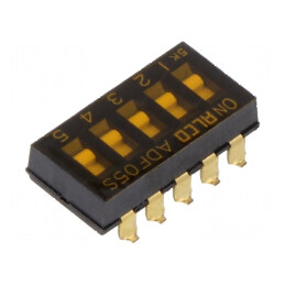 Comutator DIP-SWITCH 5 secţiuni OFF-ON 0,025A 24VDC | Electronic-mag.ro | Componente Electronice