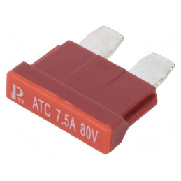 Siguranţă auto 7,5A 80VDC 19mm cupru cositorit | Electronic-mag.ro | Componente Electronice