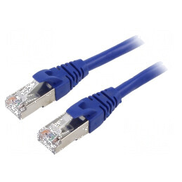 Cabluri Patch F/UTP 6 litat Cu PVC albastru 2m 26AWG | Electronic-mag.ro | Componente Electronice