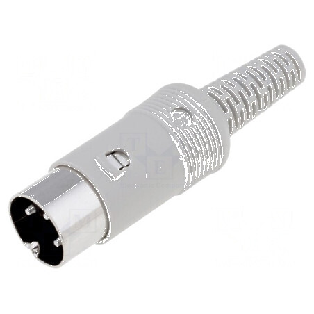 Conector DIN mufă tată 3 pini 180° cablu drept | Electronic-mag.ro | Componente Electronice