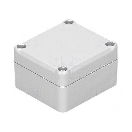 Carcasă universală ABS gri 57mm x 63mm x 37mm cu garnitură | Electronic-mag.ro | Componente Electronice