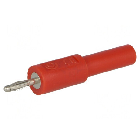 Conector banană 2mm adaptor 36A 30VAC 60VDC roşu nichelat | Electronic-mag.ro | Componente Electronice