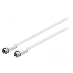 Cablu F 2m PVC Alb 75Ω | Electronic-mag.ro | Componente Electronice