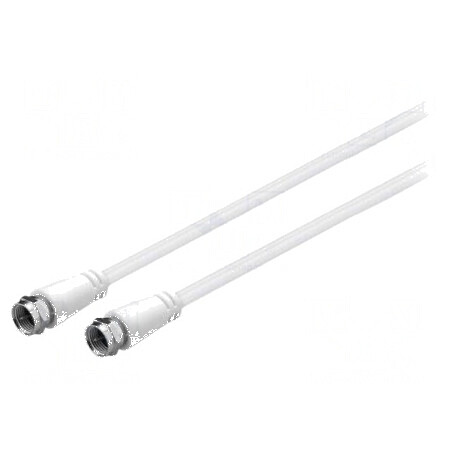 Cablu F 2m PVC Alb 75Ω | Electronic-mag.ro | Componente Electronice