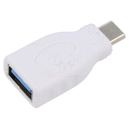 Adaptor OTG USB 3.0 Alb cu USB A și USB C | Electronic-mag.ro | Componente Electronice