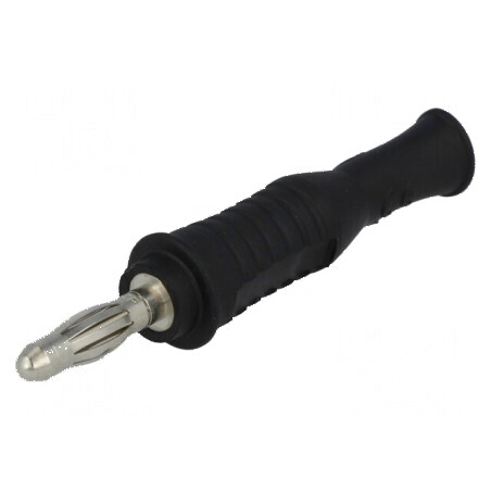 Conector banană 4mm 36A 30VAC 60VDC negru neizolat | Electronic-mag.ro | Componente Electronice