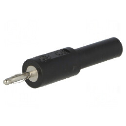 Conector banană 2mm adaptor 36A 30VAC 60VDC negru nichelat | Electronic-mag.ro | Componente Electronice