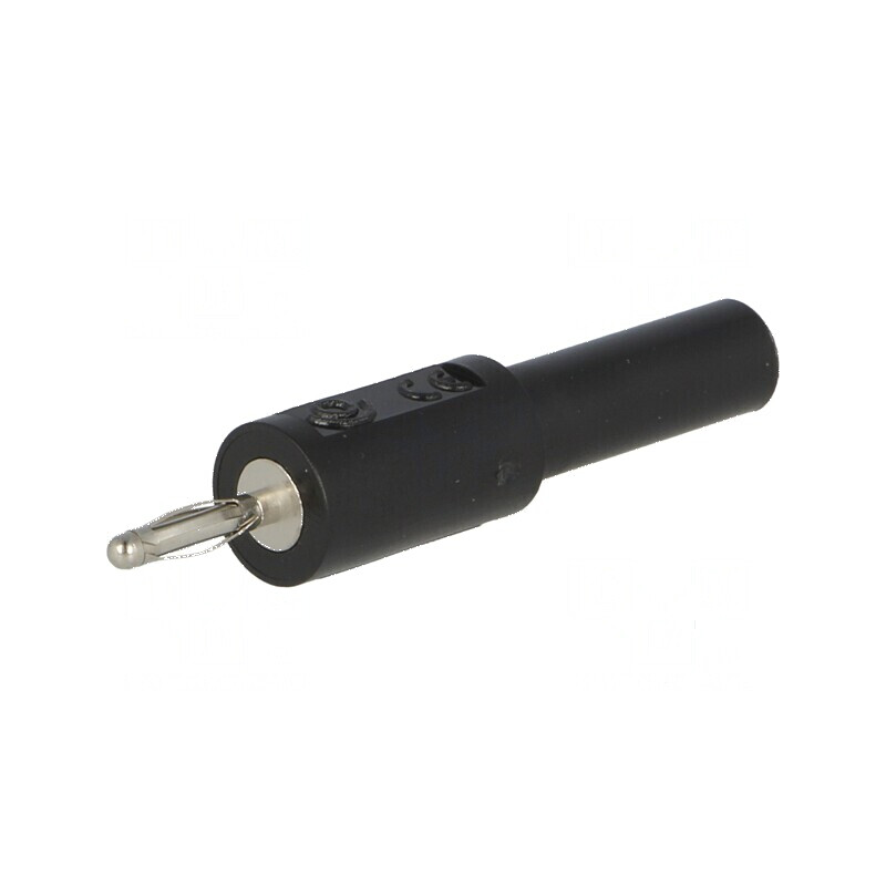 Conector banană 2mm adaptor 36A 30VAC 60VDC negru nichelat | Electronic-mag.ro | Componente Electronice