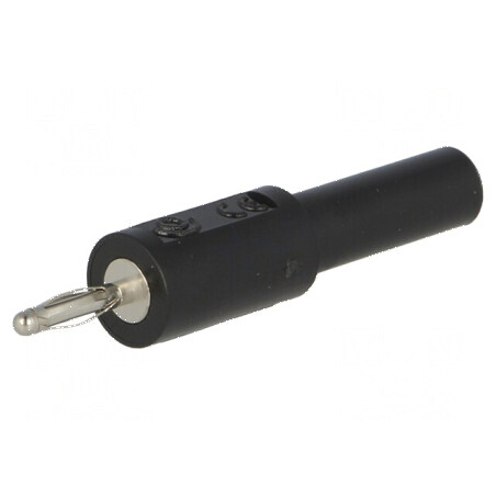Conector banană 2mm adaptor 36A 30VAC 60VDC negru nichelat | Electronic-mag.ro | Componente Electronice