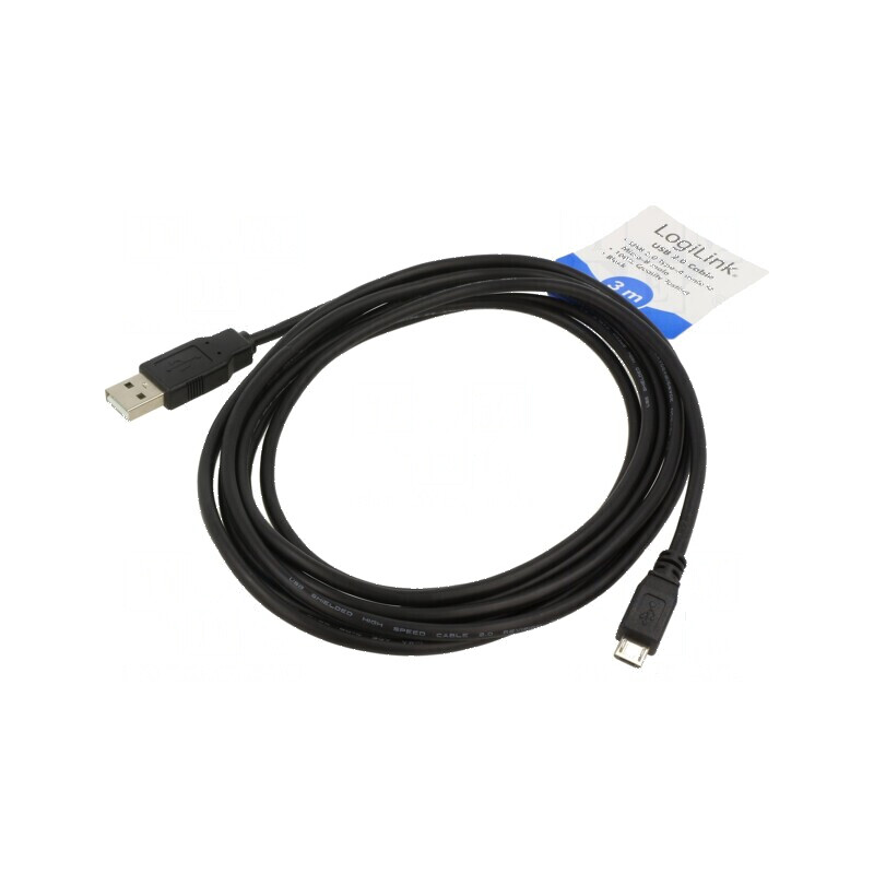 Cablu USB 2.0 A la micro B 3m negru | Electronic-mag.ro | Componente Electronice Cablu USB 2.0 A la micro B 3m negru | Electronic-mag.ro | Componente Electronice