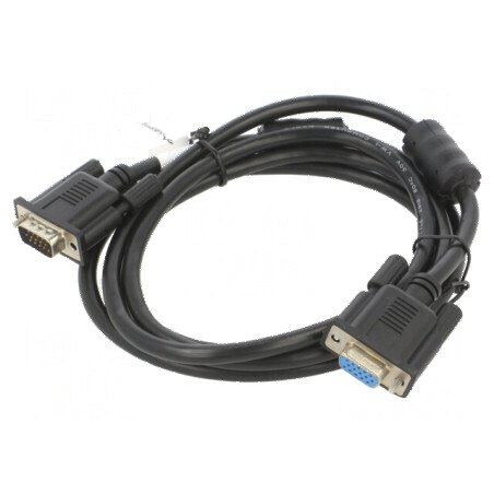 Cablu D-Sub 15pin HD 1,8m mufă negru | Electronic-mag.ro | Componente Electronice