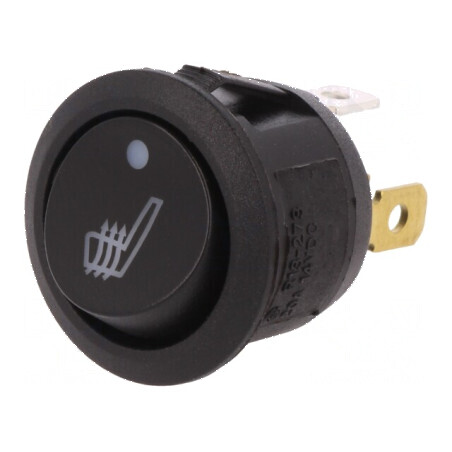 Rocker SPST 2 ON-OFF 20A/14VDC Negru cu LED 50mΩ | Electronic-mag.ro | Componente Electronice
