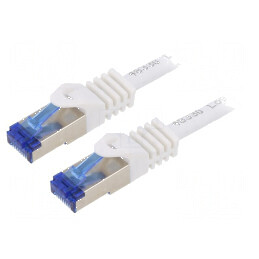 Cablul patch S/FTP 6a 1m LSZH alb 26AWG | Electronic-mag.ro | Componente Electronice