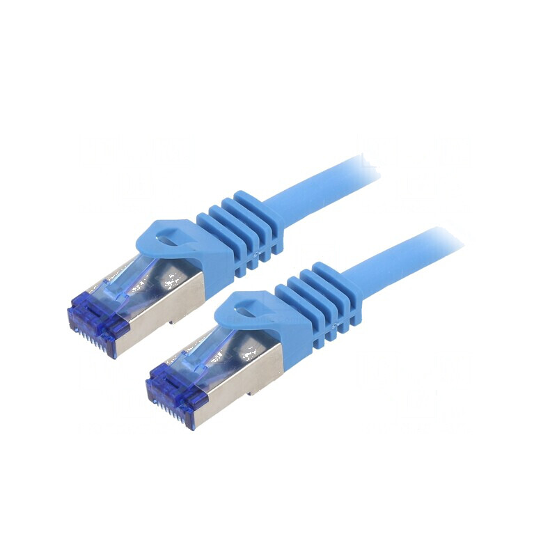 Patch cord S/FTP 6a 1m LSZH albastru 26AWG | Electronic-mag.ro | Componente Electronice