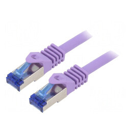 Cablul Patch S/FTP 6a LSZH violet 1m 26AWG | Electronic-mag.ro | Componente Electronice