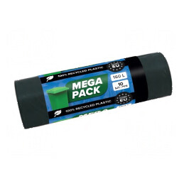 Saci gunoi LDPE negri 160l 10 buc Mega Pack | Electronic-mag.ro | Componente Electronice