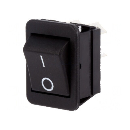 Rocker DPST ON-OFF 16A/250VAC negru | Electronic-mag.ro | Componente Electronice