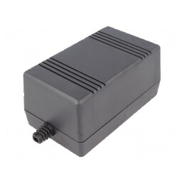 Carcasă alimentator ABS neagră 65mm x 132mm x 78mm | Electronic-mag.ro | Componente Electronice