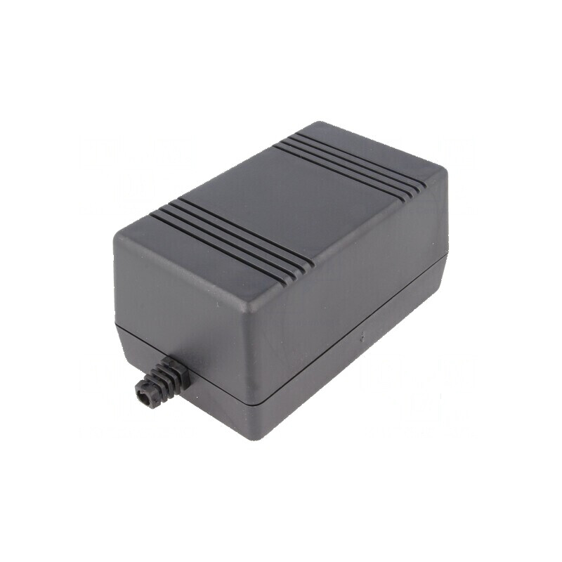 Carcasă alimentator ABS neagră 65mm x 132mm x 78mm | Electronic-mag.ro | Componente Electronice