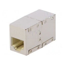 Adaptor cuplă Cat 6 ecranat 8p8c RJ45 x2 | Electronic-mag.ro | Componente Electronice